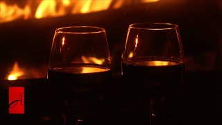 Relaxing Jazz Piano Music With a Modern Fireplace and Wine  (1 hour) screenshot 2