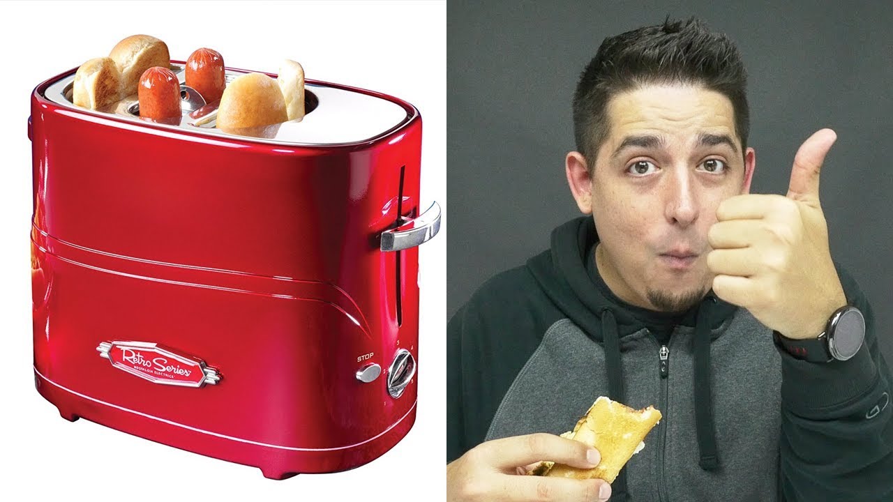 Nostalgia Four Slot Pop-Up Hot Dog Toaster Review and Demo 