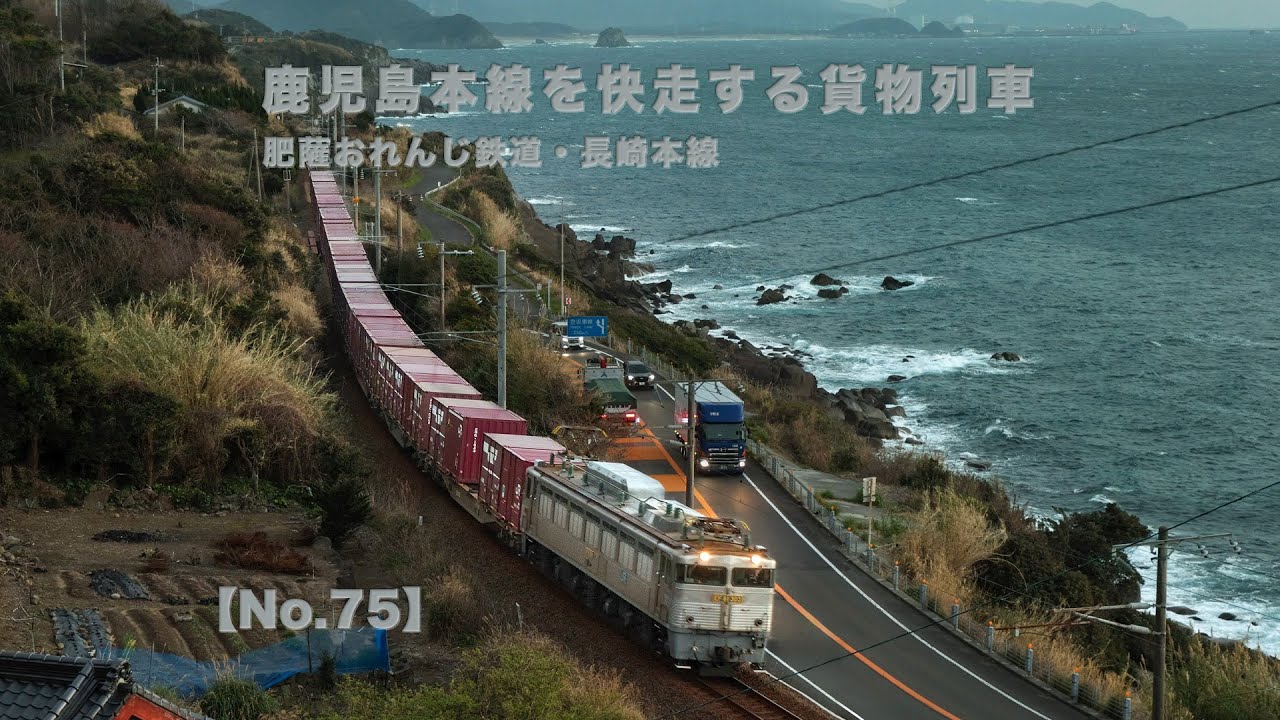 鹿児島本線を快走する貨物列車 No.75】EF81 303/EF81 451/ED76 81貨物