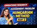 Assignment problem Using Hungarian Method | Step-by-Step Solution | Operations Research Bcom/Mcom