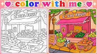 Coco Wyo Cozy Corner Fruit Stand 🍓 | Relaxing Ohuhu Marker Coloring screenshot 4
