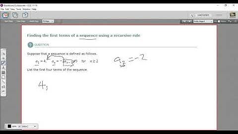 Finding the first terms of a sequence using a recursive rule