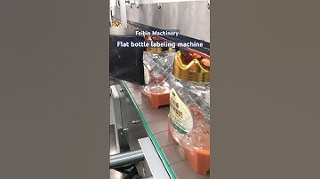 Automatic flat bottle labeling machine #labelingmachine #flatbottlelabelingmachine#doublesidelabeler