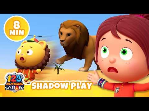 UH OH! LION IN THE DESERT GONE WILD! | 123 Number Squad! | Full Episode | Cartoons for Kids
