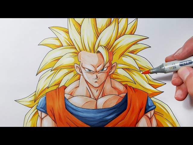 How To Draw Goku Super Saiyan 3 - Step By Step Tutorial! 