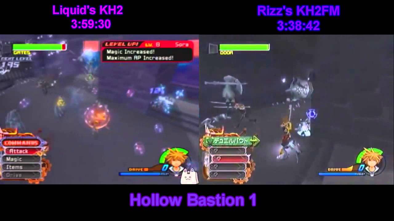 KH2 vs KH2FM Hollow Bastion 1 YouTube