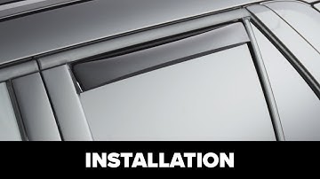 Rear WeatherTech Side Window Deflector Installation with window mostly closed
