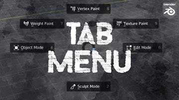 How to enable the tab menu in blender