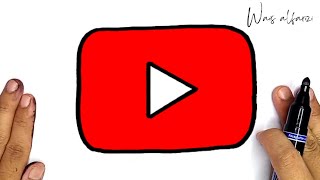 Cara Menggambar Logo Youtube | How To Draw Youtube Logo