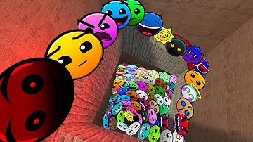 Geometry Dash and Lobotomy Dash Nextbots Chase me in Maze Gmod