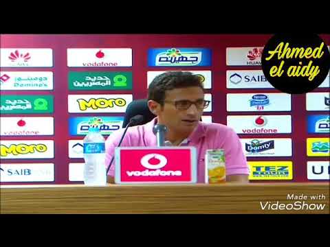 أحمد سامى مدرب طلائع الجيش ينفعل على صحفية بعد المباراة