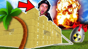EPIC BOX FORT vs NUKE CHALLENGE! | Garry