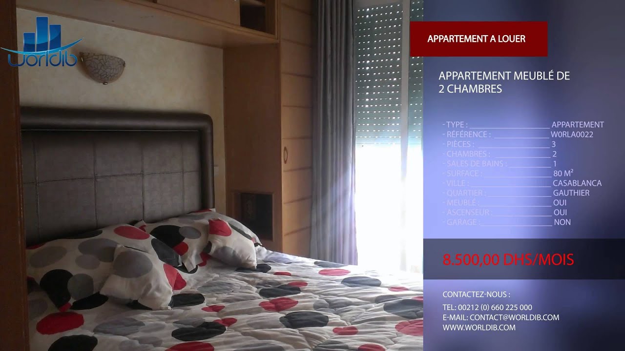 Appartement meuble 2 chambres gauthier casablanca maroc ...