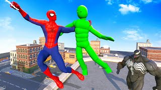 SPIDERMAN Saves Ragdolls from Venom - Overgrowth Mods Gameplay