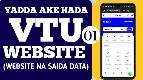 Yadda ake hada Vtu website