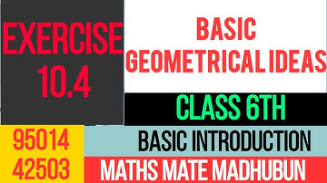 Basic Geometrical ideas class 6 exercise 10.4 basic introduction||maths mate madhubun class 6||