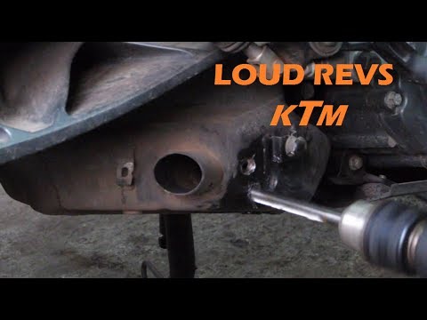 Drilling Holes in KTM DUKE Exhaust  LOUD EXHAUST