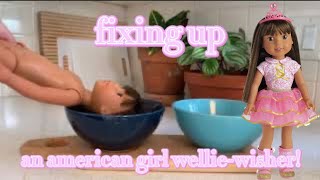 Fixing Up A Thrifted American Girl Doll - Wellie Wisher Doll Fixing And Restoration