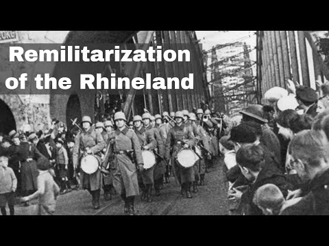 7Th March 1936: The Remilitarisation Of The Rhineland By The German Army Under Adolf Hitler