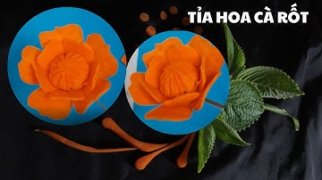 Hoa cà rốt chẻ cánh kết hợp chạm khắc cho cỗ tiệc cơ bản nhất dễ làm @mebaohan.official