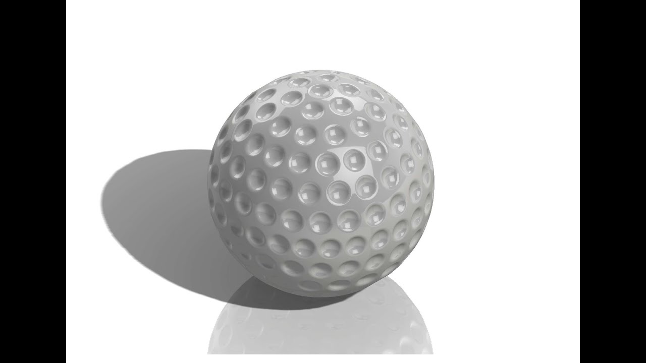 ３dcad Solidworks でゴルフボールを作成 Youtube