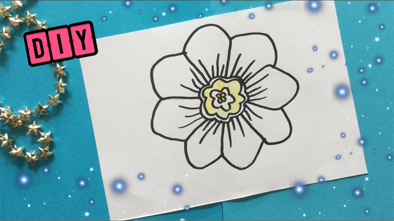 BLOEM TEKENEN MAKKELIJK ★ LEREN TEKENEN VOOR BEGINNERS ★ STAP VOOR STAP