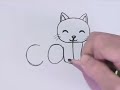 Wie man aus dem wort cat eine katze zeichnet wordtoons