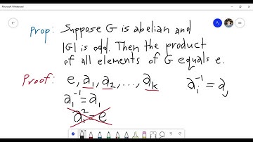 If G is abelian and has odd order then the product over G equals the identity