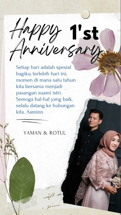 Contoh Kata - Kata Anniversary 1'st