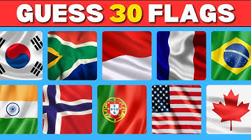 Guess the Flag in 3 Seconds | 30 Country Flag Quiz Challenge 🌍 | Test Your Knowledge!
