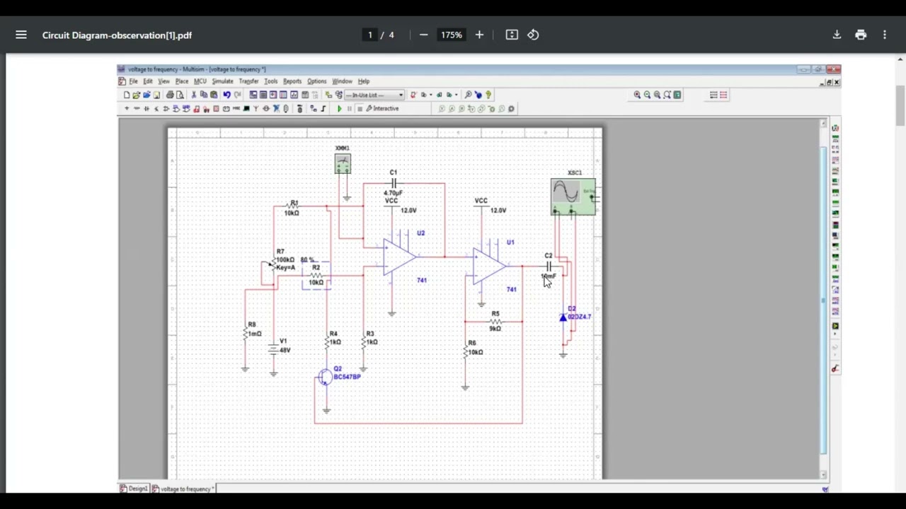 ECA Group Project | Voltage to Frequency Converter using Op-Amp