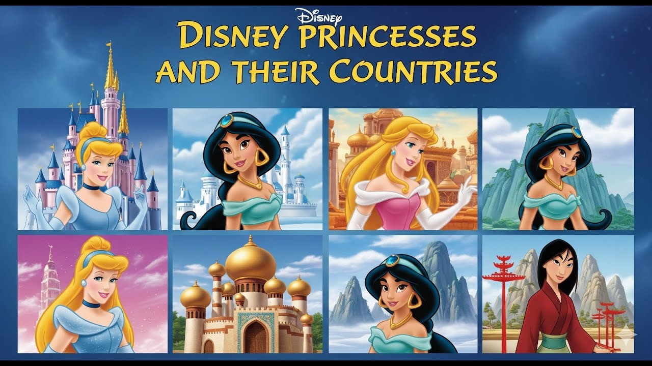 🌍 Disney Princesses and Their Countries Explained! 👑 🌎 | Elsa, Moana ...