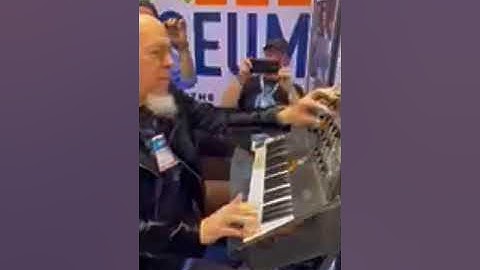 Playing Patrick Moraz’s Minimoog at NAMM 2024