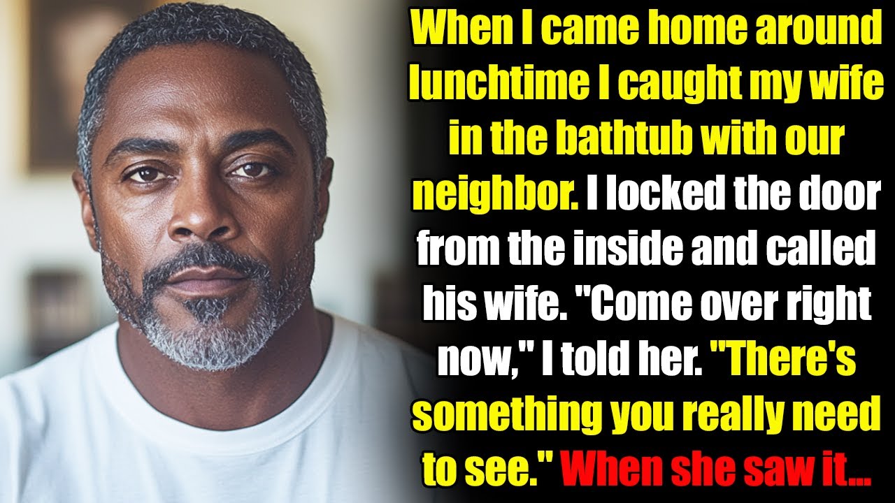 I caught my wife & the neighbor in MY bathtub… so I locked the door and called HIS WIFE!