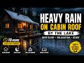 Heavy Rain on Cabin Roof by the Lake 🌧️ Cozy Rain Sounds for Deep Sleep, Relaxation &amp; Study