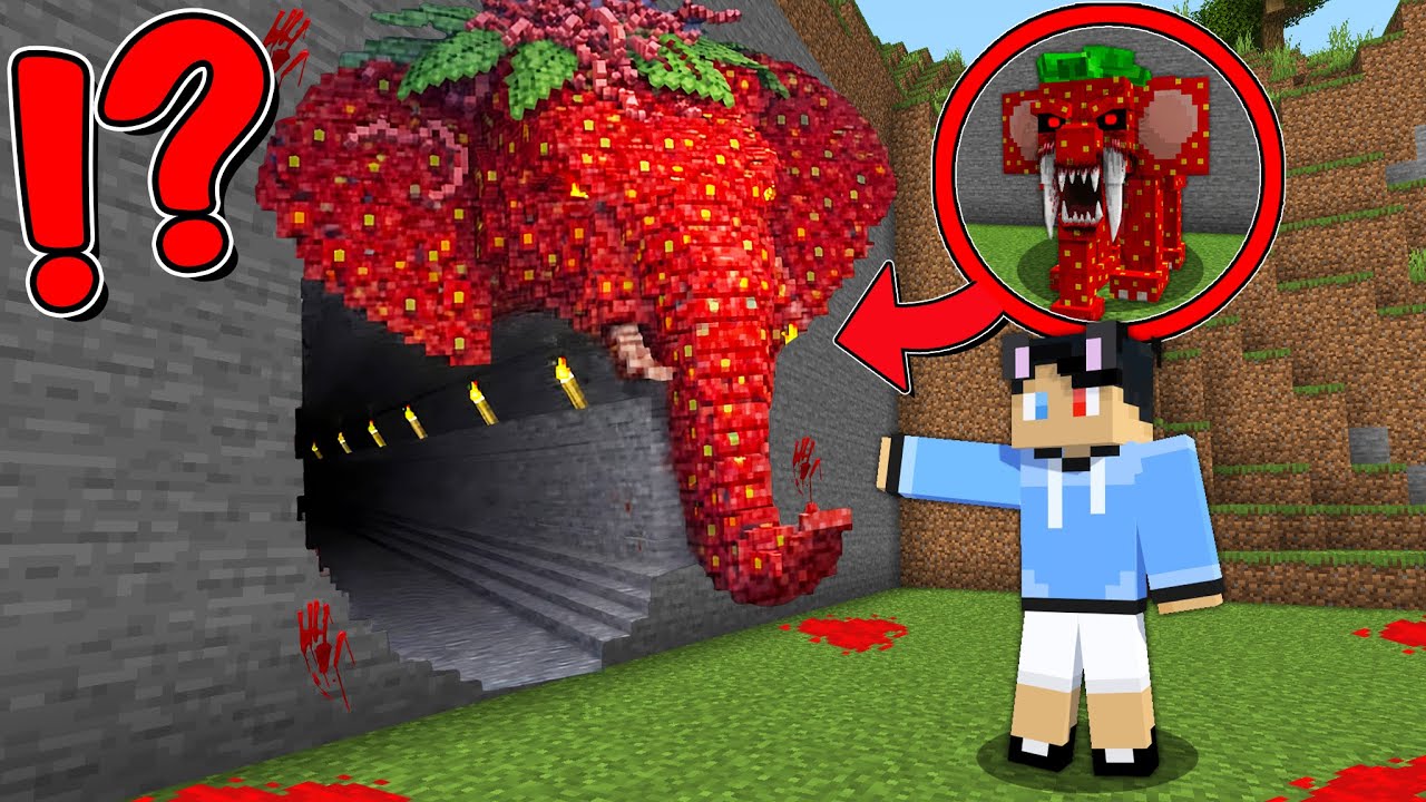 I Found The Scary Strawberry Elephant Brainrot Tunnel in Minecraft