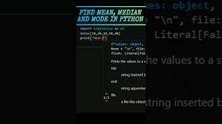 Basic Statistics in Python: Finding Mean, Median, and Mode | #learnpython #statistics #python