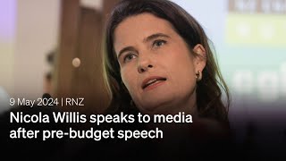 Nicola Willis speaks to media at Hutt Valley Chamber of Commerce | 9 May 2024 | RNZ