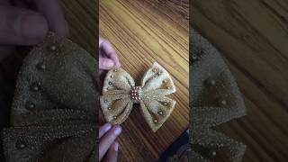 Making fabric Bow in easy method #diybow #shorts #stitching #youtubeindia