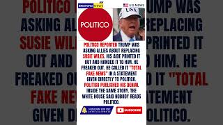 Trump Called Politico Fake News in a Statement to Politico and They Published It Anyway