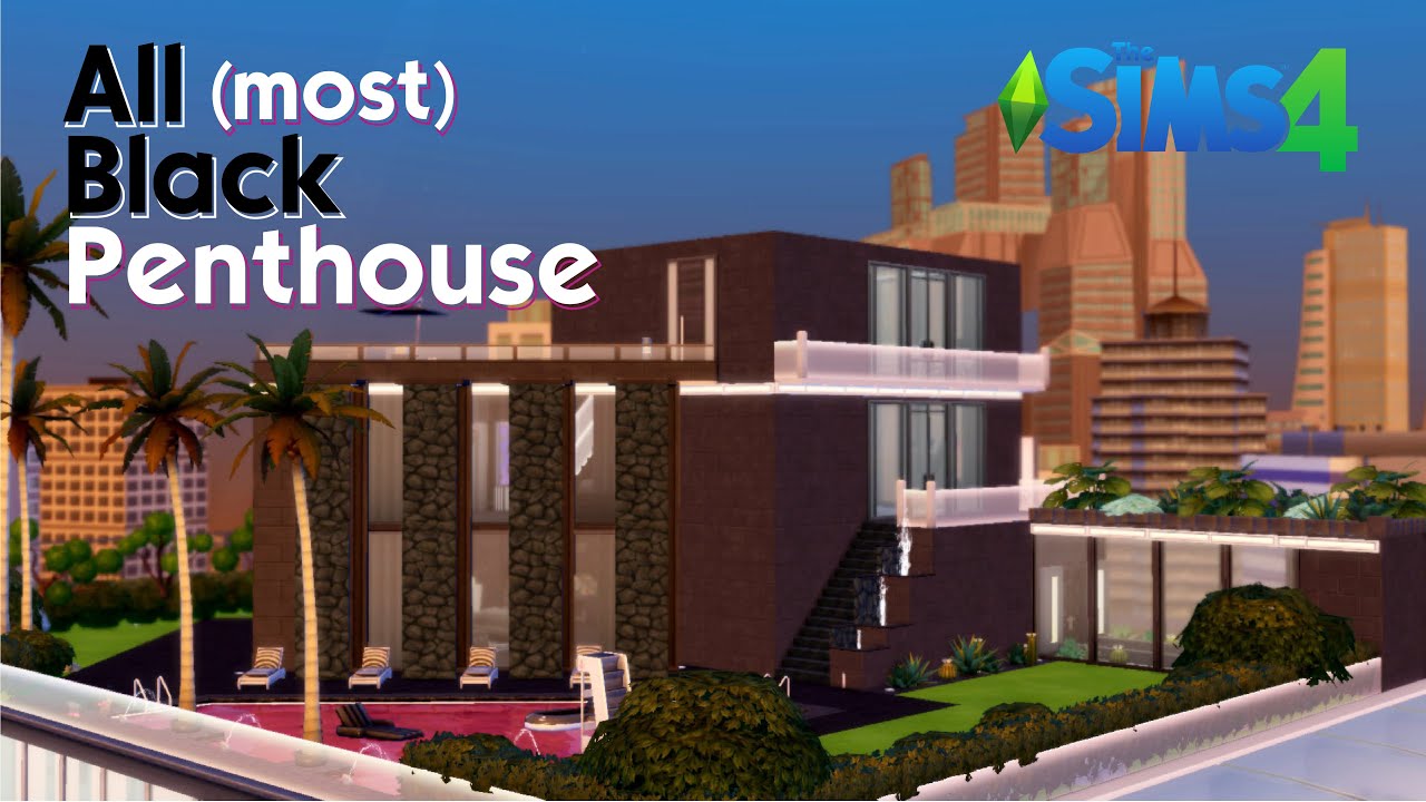 all-most-black-penthouse-40x30-lot-no-cc-the-sims-4-speed-build