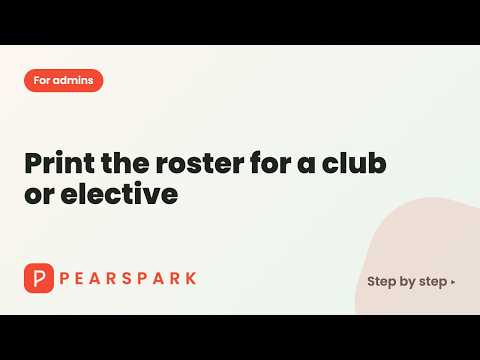 Video thumbnail: Print the roster for a club or elective