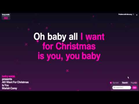 Mariah Carey All I Want For Christmas Is You Karaoke Youtube