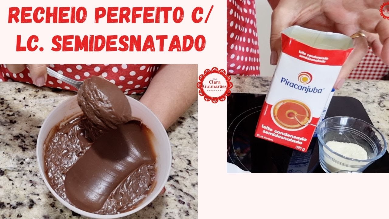 O TRUQUE P/ O RECHEIO PERFEITO FEITO COM LEITE CONDENSADO SEMIDESNATADO