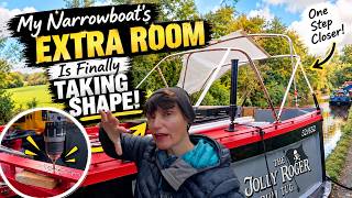Big Progress on My Narrowboat's New Living Space!
