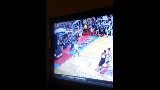 Paul George breaks his leg.