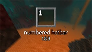 Numbered Hotbar 1.8.9