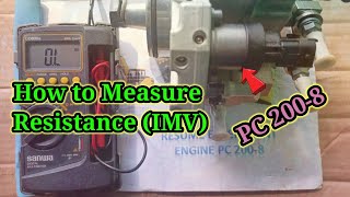 how to measure the PUMP supply solenoid resistance (IMV)_PC 200-8@Belajarmekanikpemula