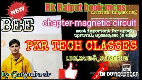 Rk Rajput | book | mcqs with Answers | chapter-magnetic circuit | by-Satyendra sir | 2020