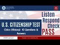 [2022 U.S. Citizenship] Civics Test | 43 History Questions and Answers | #naturalization #uscis